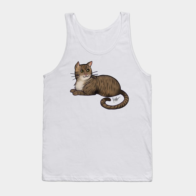 Cat - American Shorthair - Brown Tabby Tank Top by Jen's Dogs Custom Gifts and Designs